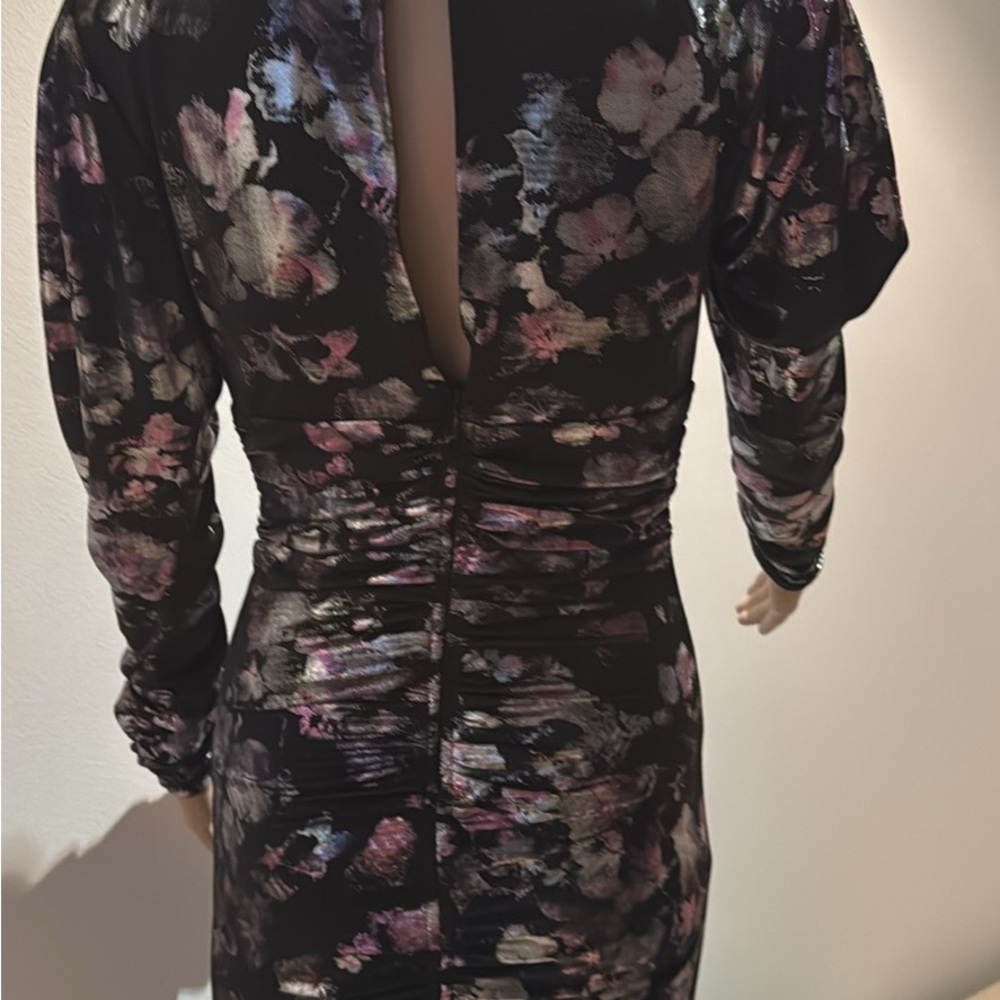 Marciano Black Bodycon Dress with Long Bishop Sleeves - Picture 3 of 3